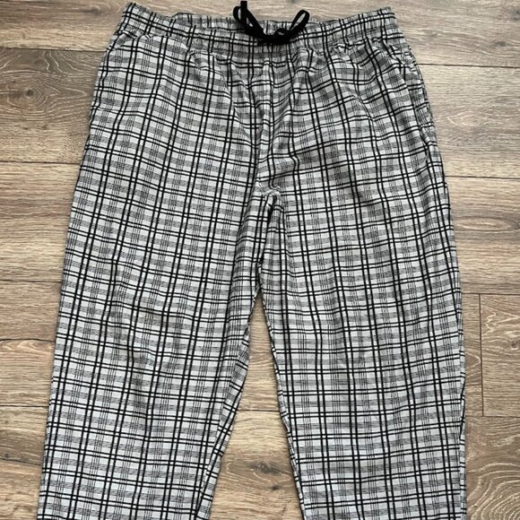 NAUTICA Gray Black Fleece Drawstring Pajama Pants Size XL - Picture 1 of 12